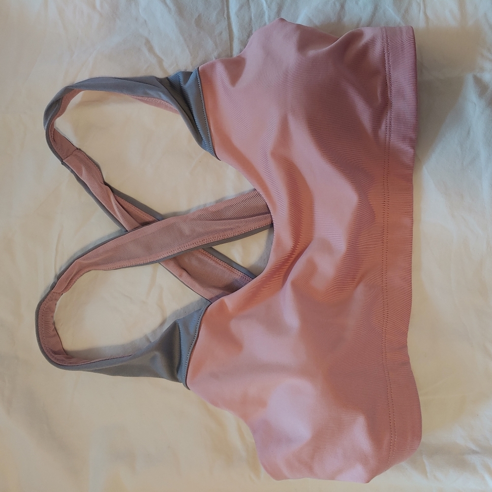 Pink/grey sports bra by Victoria's Secret size L